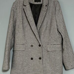 Rails Black and White Checkered Blazer